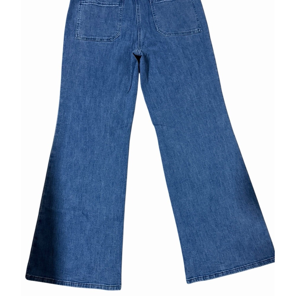 Maeve Anthropologie Junie Wide Leg High Rise Sailor Utility Trouser Jean Size 30 - Picture 6 of 15